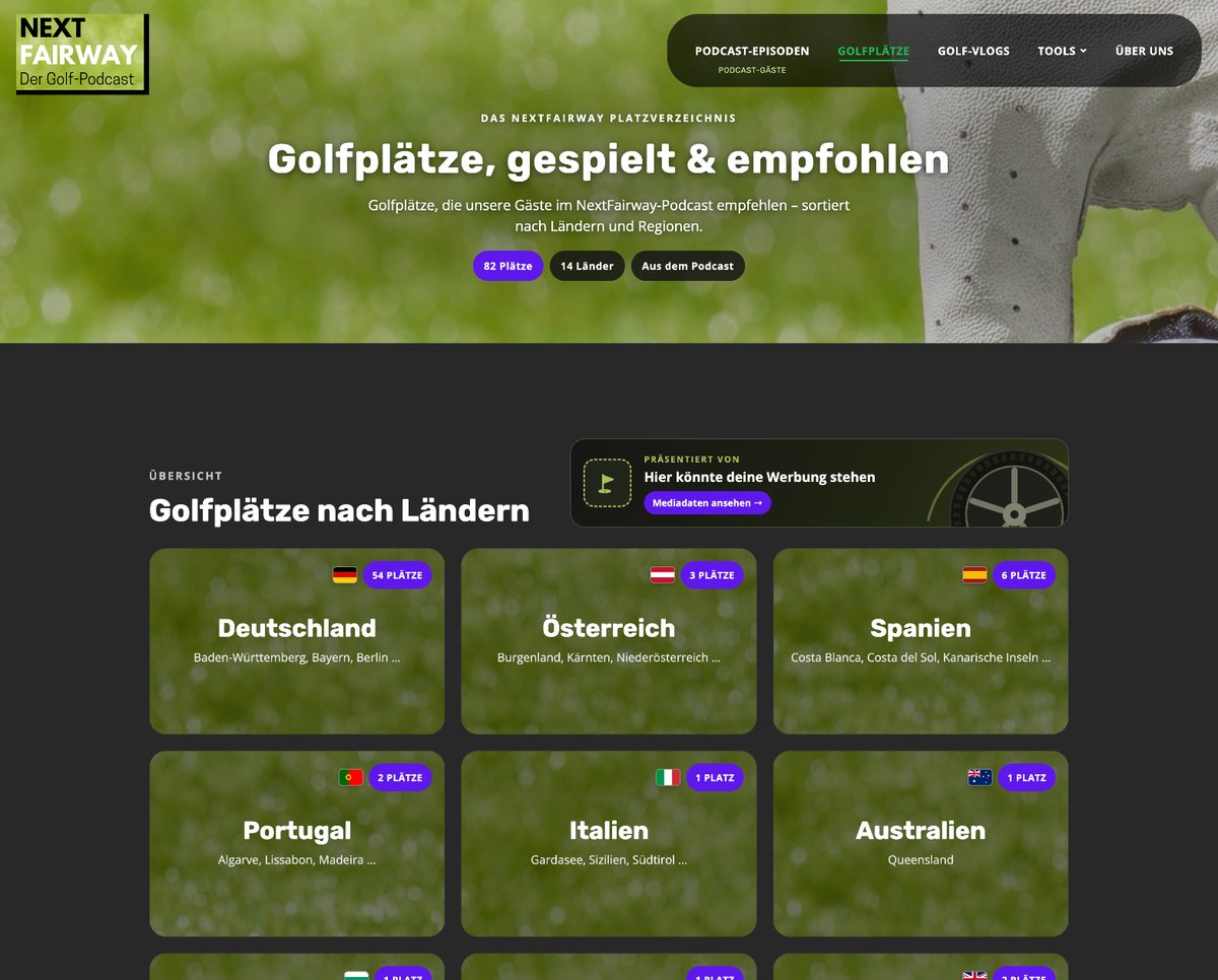 NextFairway Golfplatz-Verzeichnis